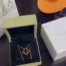 梵克雅宝（Van Cleef & Arpels）项链女款 四叶草项链Alhambra系列女士项链 送礼物【双11抢先购】 中号 红玉髓 VCARD38500 15MM 保卡信息-随机年份 实拍图