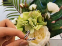 唯一（Winy）情人节礼物施华洛世奇锆足银情侣戒指一对男女款求婚对戒女朋友 实拍图
