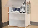 安尔雅超薄鞋柜门口简易鞋架玄关多层防尘收纳架树脂组装柜 单列四层白 实拍图