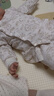 七采雏菊【裤腿可开】春秋婴儿套装纯棉新生儿贴身衣服偏襟宝宝秋衣裤打底 卡其色 常规 卡其花丛兔-偏扣套装 90 （23-27斤合适） 实拍图