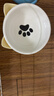 憨憨乐园猫碗陶瓷猫粮双碗斜口狗碗狗盆狗粮宠物幼猫咪吃饭食盆喝水喂食 实拍图