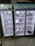 新飞 （Frestec）展示柜冷藏保鲜柜酒水饮料冰柜双开门冷藏柜酒店冷藏保鲜柜超市直冷玻璃门风冷无霜冰箱立式冷柜 大单门蓝白400L【4D风冷无霜】5层 实拍图