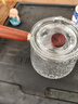 雅集侧把壶锤纹煮滤茶具耐热玻璃茶壶煮茶泡茶壶耐高温泡茶壶600ml 实拍图