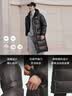 adidas保暖休闲长款鸭绒羽绒服夹克外套男女秋冬阿迪达斯轻运动   黑色/白色   L 实拍图