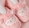 名创优品（MINISO）羊咩咩棉拖鞋女秋冬家居室内厚底月子毛毛拖鞋粉色包跟款40-41 实拍图