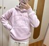 森马（Semir）史努比系列卫衣女中长款假两件图案冬oversize摇粒绒连帽衣服 橡皮粉61214（特宽松款介意可拍小一码） S 实拍图