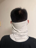 特步（XTEP）防晒面罩骑行冰丝面巾围脖套魔术头巾男女防风尘骑车登山钓鱼装备 【降温隔热/冰丝面罩】浅灰色 均码【80-200斤】 实拍图