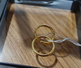 周六福简约足金999黄金耳圈耳环女生日礼物计价AA090923 一对 约1.24g 实拍图
