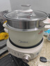 美的（Midea）电煮锅 电火锅 电热锅 电炒锅 分体式可拆洗 2.6L小电锅 学生宿舍多功能锅泡面锅 XZC2088S 配蒸笼 实拍图