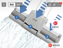 妙洁胶棉拖把27cm杆长122共1头滚轮式懒人家用一拖净免手洗海绵吸水 实拍图