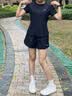安踏速干T丨跑步运动T恤女夏季新款正肩修身透气健身短袖上衣 实拍图