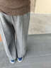 三彩2025冬季新款休闲裤松紧腰宽松直筒裤长裤简约M 寂静灰 L 165/72A 165/72A 实拍图