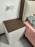 林之语床头柜全实木家用卧室2025新款小型轻奢高级感中古奶油风收纳柜子 【热卖主图款】胡桃色台面-米白色-孕婴级标准 45x40x50cm 实拍图