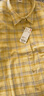 优衣库女装法兰绒衬衫/格纹格子长袖衬衣485263 41 杏黄色 L 实拍图
