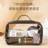 得力（deli）旅行收纳袋收纳包 化妆品洗漱收纳包 外出旅游手提 黑64871 实拍图