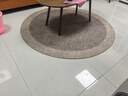 侘寂风圆形地毯客厅沙发茶几毯卧室床边毯书房电脑转椅垫耐脏地垫 云素-澜影（暖色轻奢高档舒适） 直径140CM（加厚包边吸水TPR） 实拍图