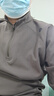 京东京造绒感发热运动长袖t恤男冬季加绒保暖半拉链卫衣新年衣服 深卡其XL 实拍图