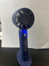 电风扇手持小风扇便携式USB涡轮高速风扇三档学生办公室桌面手机支架可充电户外 【充电款】蓝色 实拍图