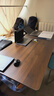 馨美凯电脑桌台式家用简易书桌办公桌简约现代工作台租房卧室学习写字桌 【单桌1.6cm厚桌面】黑架+深胡桃 长160cm*宽70cm*高74cm 实拍图