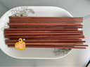 双枪红檀木筷子天然抗菌木筷 家用实木无漆无蜡筷子餐具套装10双 实拍图