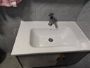 波彼（BOBI）台盆陶瓷一体盆洗手盆单盆阳台浴室柜卫生间半嵌入洗脸面盆池定制 【80*48CM】盆+弹跳下水+防臭管 实拍图