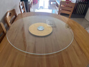 餐桌转盘家用钢化玻璃底座圆桌转盘桌面酒店餐厅家庭用旋转盘 龙凤呈祥-直径90cm 实拍图
