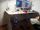 傲风A4Pro电竞桌实木电动升降办公桌电脑书桌子白1.4*0.7m 实拍图