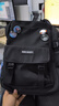 双星书包男背包双肩包女韩版初中高中大学生大容量防泼水笔记本电脑 黑色大号【挂件+徽章】 实拍图