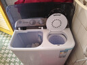 奥克斯（AUX）洗衣机半自动家用双缸双桶大容量小型租房宿舍波轮双杠强力去污省水电 7.5公斤【洗4.5+脱3+终生联保】黑色 双缸 实拍图