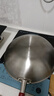 赫巴兹（HZIB）德国炒锅316不锈钢炒菜锅无涂层平底炒锅电磁炉煤燃气通用 全玻璃盖内径30外径 32cm 实拍图