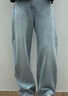 优衣库常规款女装男装宽松廓形牛仔裤/弯刀镰刀裤子479000 482280 479000/62粉蓝色 23 /150/58A 实拍图
