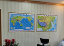 北斗1.1米超大精雕新版2张地图世界中国地图3d立体凹凸地形图约1.1*0.78米大尺寸挂图办公家用装饰画墙防水   实拍图