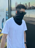 特步（XTEP）防晒面罩骑行冰丝面巾围脖套魔术头巾男女防风尘骑车登山钓鱼装备 【降温隔热/冰丝面罩】黑色 均码【80-200斤】 实拍图