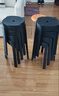忆琳居塑料凳子加厚可叠放小凳子家用餐厅餐桌简约轻奢网红餐椅-黑色*4 实拍图