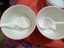 釉下彩可爱卡通碗碟套装家用高颜值陶瓷碗筷盘餐具 2碗2勺 4件套 实拍图