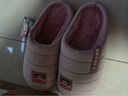 大嘴猴（paul frank）棉拖鞋女士秋冬季室内家居拖鞋毛绒保暖厚底棉鞋女款粉红260PF607 实拍图