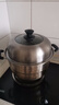 九阳（Joyoung）蒸锅不锈钢蒸锅家用炖汤蒸馒头包子鱼三层大容量汤锅28cm 实拍图