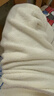 ubras【刘雯同款】慕斯绒条纹保暖加绒家居服套装女加厚加绒睡衣冬季女 女款圆领-拿铁灰色 L 实拍图