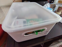 禧天龙桌面收纳盒杂物零食储物盒厨房收纳置物架 带盖款 13L奶白 1个装 实拍图