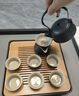 京东京造 茶具整套 功夫茶具陶瓷套装茶壶茶杯茶盘【黑陶提梁壶】 12件套  实拍图