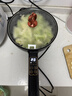 牧利派电炒锅炒菜电煮锅电火锅多功能家用电热锅多用途锅不粘锅一锅多用蒸煮煎炒一体锅小家电料理锅插电 雅黑色-电炒锅不粘锅 带木铲【配加长电线】 特厚款3.5升 智能款+蒸笼 1-3人 实拍图