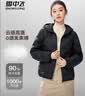 雪中飞羽绒服女短款26冬季韩版修身百搭轻薄90绒连帽通勤外套黑色L 实拍图