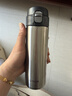虎牌（TIGER）保温保冷杯一键开启学生弹盖不锈钢水杯子MMJ-A48C-XCX 480ML 实拍图