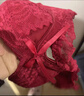 都市丽人本命年内衣女马年无钢圈小胸聚拢胸罩薄款蕾丝红色文胸2B32A6 实拍图
