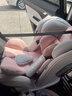 Heekin德国 儿童安全座椅汽车用0-4-12岁婴儿宝宝360度旋转ISOFIX硬接口 尊享粉(遮阳棚+上拉带+侧保护) 实拍图