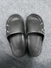 凉拖鞋男士夏季新款室内家居防滑浴室洗澡踩屎感厚底情侣一字拖鞋 黑色 38-39 实拍图