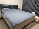 海澜之家（HLA）A类全棉床上四件套床单款水洗棉宿舍三件套100%纯棉裸睡亲肤被套 烟蓝浅灰双拼色 四件套被套200*230 床单款 230*250 实拍图