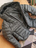 坦博尔羽绒服春款保暖百搭通勤百搭男款轻薄连帽外套TF246209陨石灰180 实拍图