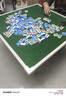 梦多福 麻将桌 折叠手动麻将机餐桌两用棋牌桌家用便携式简易手搓宿舍 加大尺寸90*90cm 【加厚灰圆腿】 升级款 实拍图