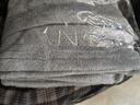 法兰绒毯床单人毛毯子毛巾被盖毯垫小被子午休办公室宿舍 银灰色 100x150尺寸铺盖两用-午睡毯 实拍图